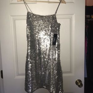 Lulus White sparkle dress